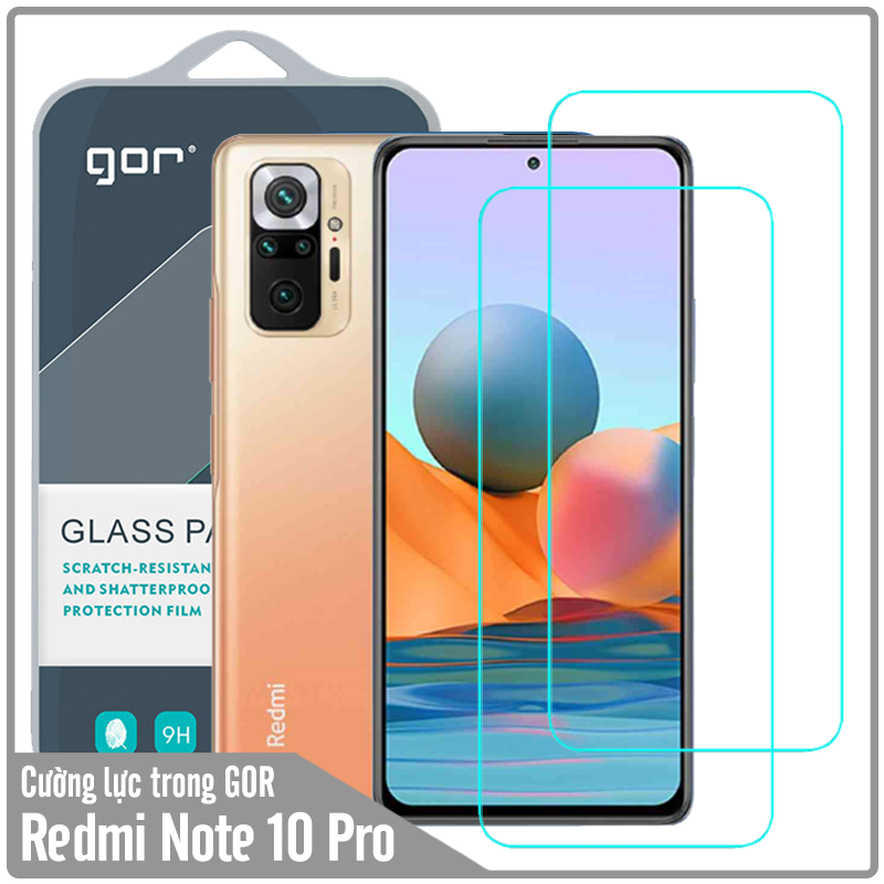 Bộ 2 miếng kính cường lực Gor cho Xiaomi Redmi Note 10 Pro - Hàng nhập khẩu