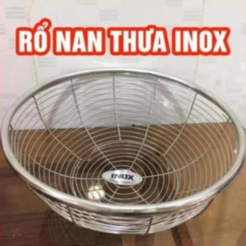 Rổ nan thưa inox để rau củ quả/ Rửa rau đựng rau củ/ Rổ inox dày có chân đế