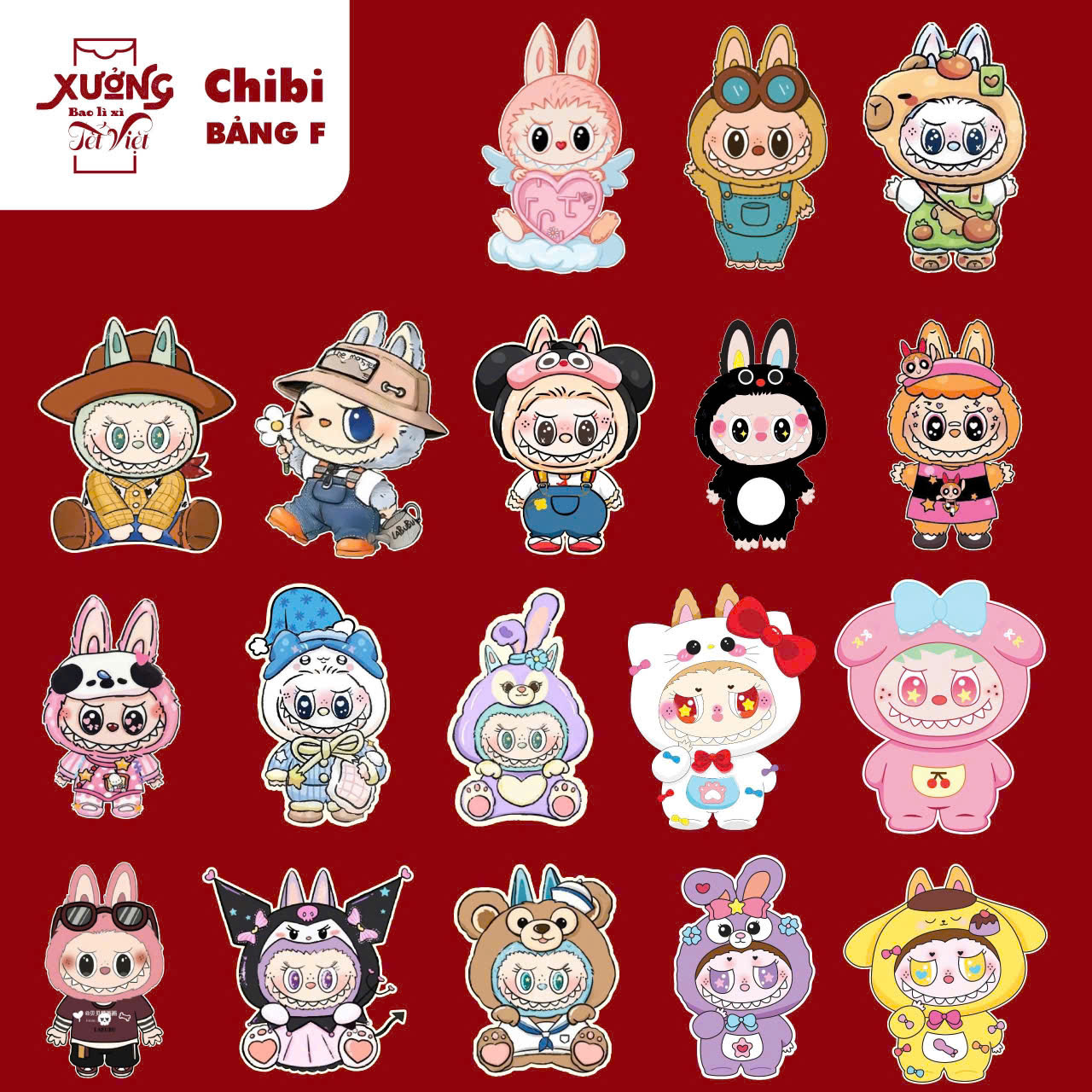 [HCM]Bao lì xì chibi hoạt hình 2025 siêu hot ( sét 10 bao 10 hình khác nhau)