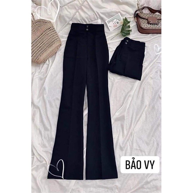 Quần Tây Nữ Ống Loe Lưng Cao Tôn Dáng- mã 48