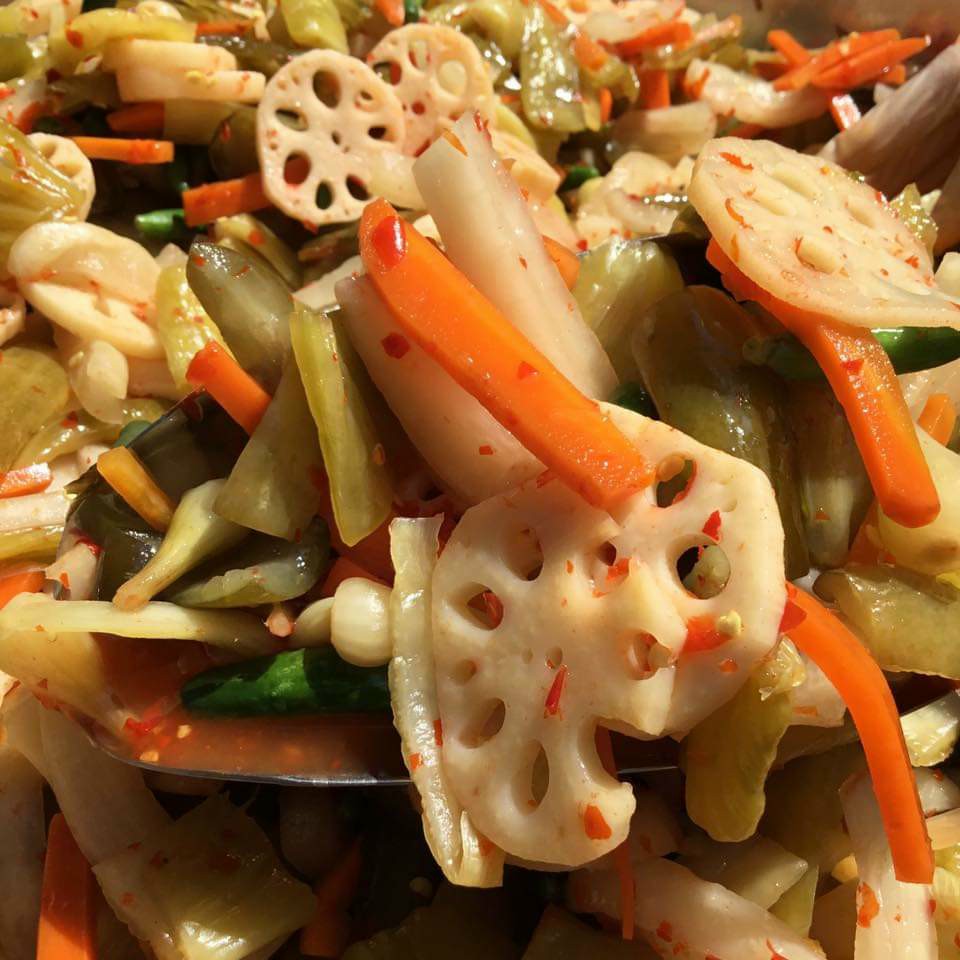 Kim chi dưa nụ củ sen 500g