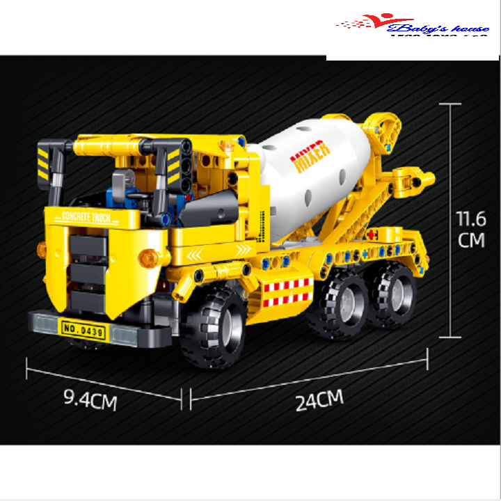 Bộ đồ chơi lắp ráp Technic xe trộn bê tông 0439