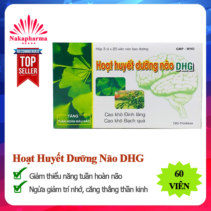 Hoạt Huyết Dưỡng Não DHG - Ngừa suy giảm trí nhớ, suy nhược thần kinh