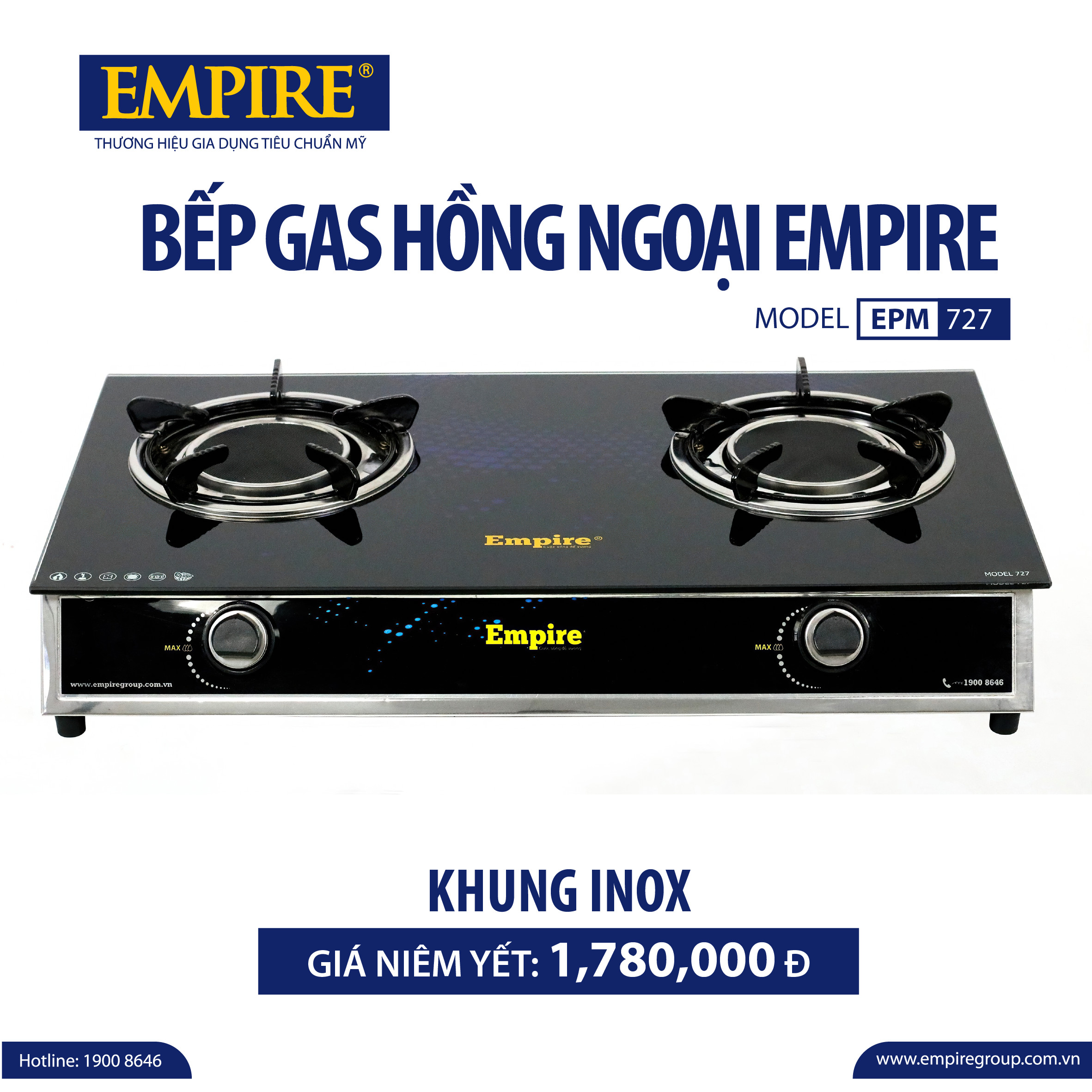 BẾP GAS HỒNG NGOẠI EMPIRE