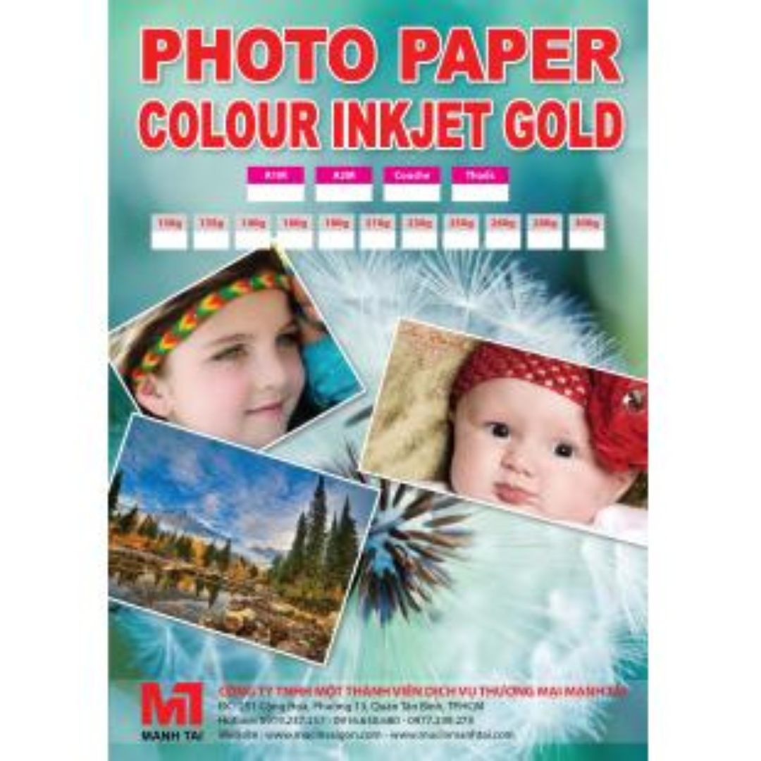 Decal in ảnh 135gsm - Giấy Decal in ảnh bóc dán 1 mặt bóng, dùng cho máy in phun