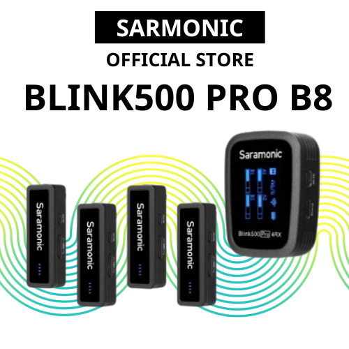 Bộ micro thu âm không dây Saramonic Blink500 Pro B8 - 4 Mic (4 TX