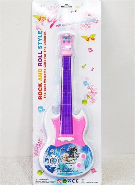 [HCM]Đàn guitar hồng siêu xinh cho bé gái (cao 65cm dùng pin)