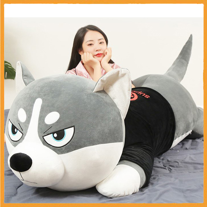 Gấu bông chó Husky mặt ngáo - Bozoshop