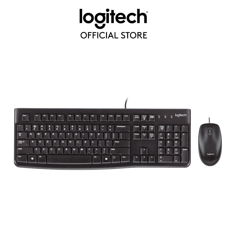 Bộ bàn phím và chuột có dây Logitech MK120 - Hàng Chính Hãng