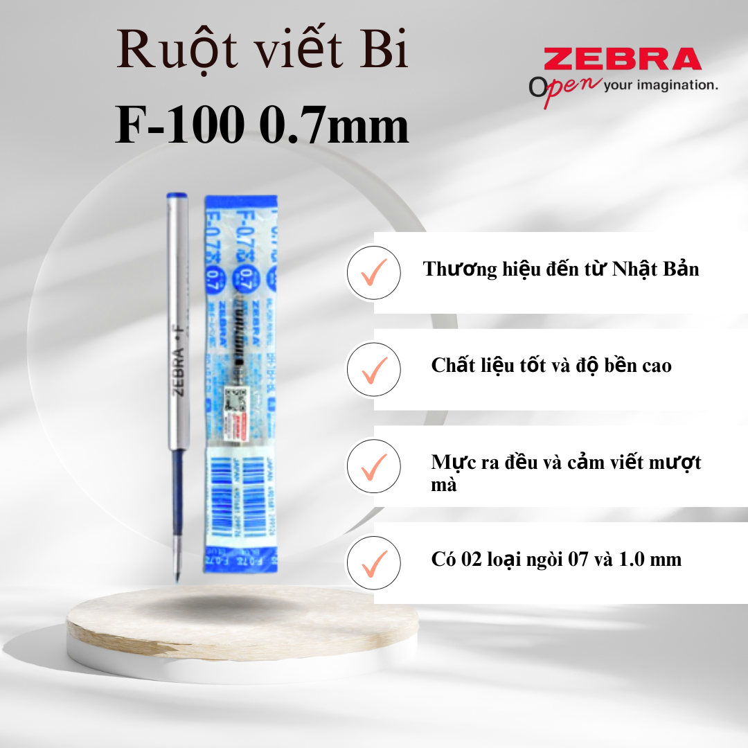 Viết Bi Zebra F301 Compact 0.7mm [Chính hãng] - mực xanh