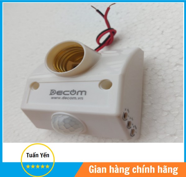 Đuôi đèn cảm ứng hồng ngoại Decom DC 069C ,đuôi đèn cảm biến chuyển động,đuôi E27.