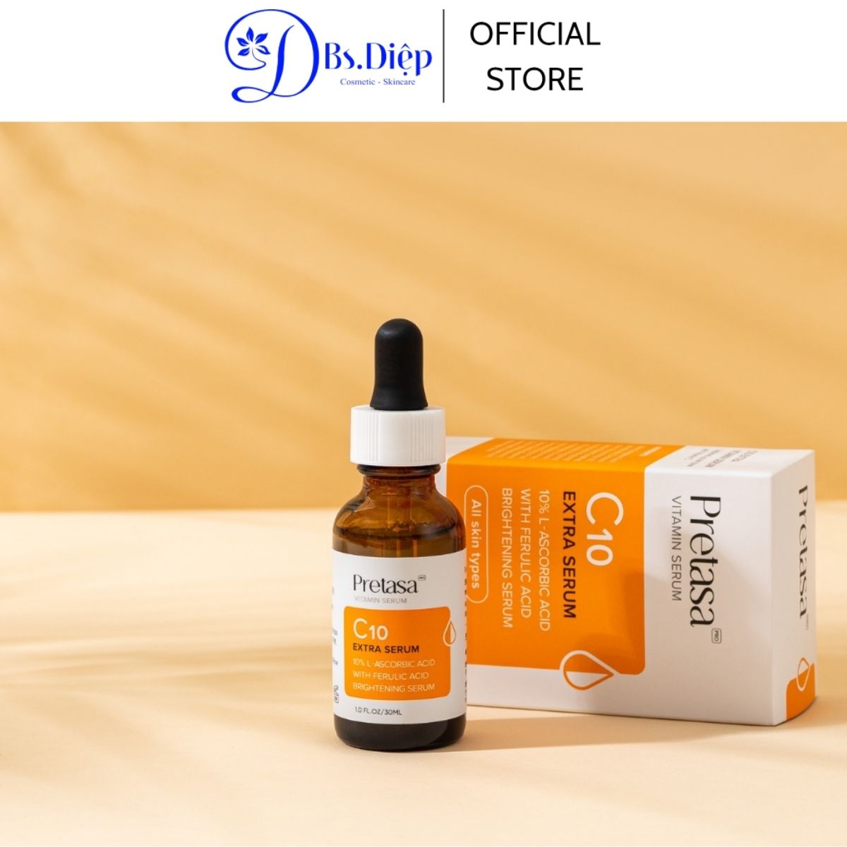 Tinh chất pretasa làm sáng da mờ thâm PRETASA C10 EXTRA SERUM 30ml
