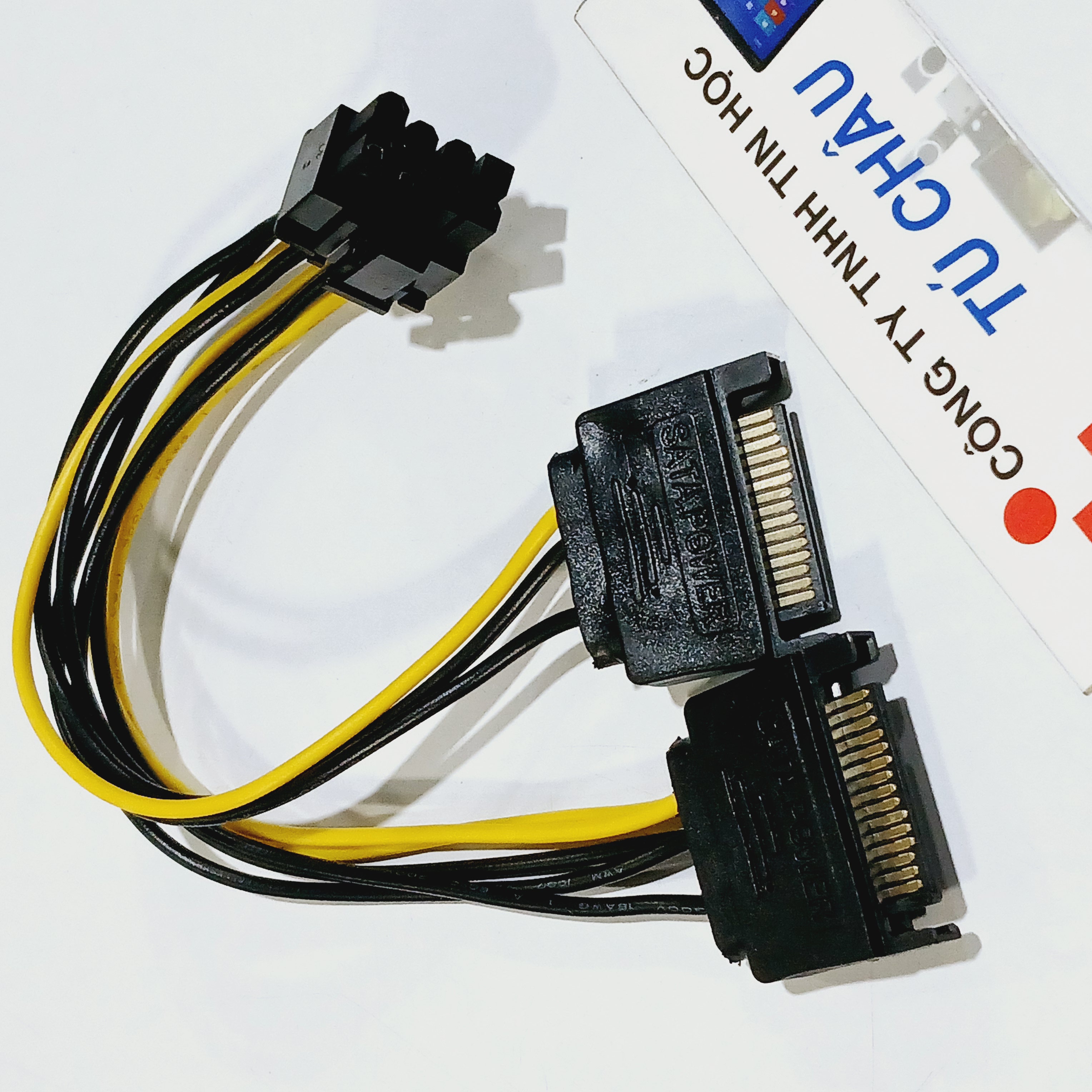 Cáp Sata ra 6 Pin / Cáp Sata ra 8 Pin (2 Pin rời tách 8 Pin thành 6 Pin) - Cáp dài 15Cm