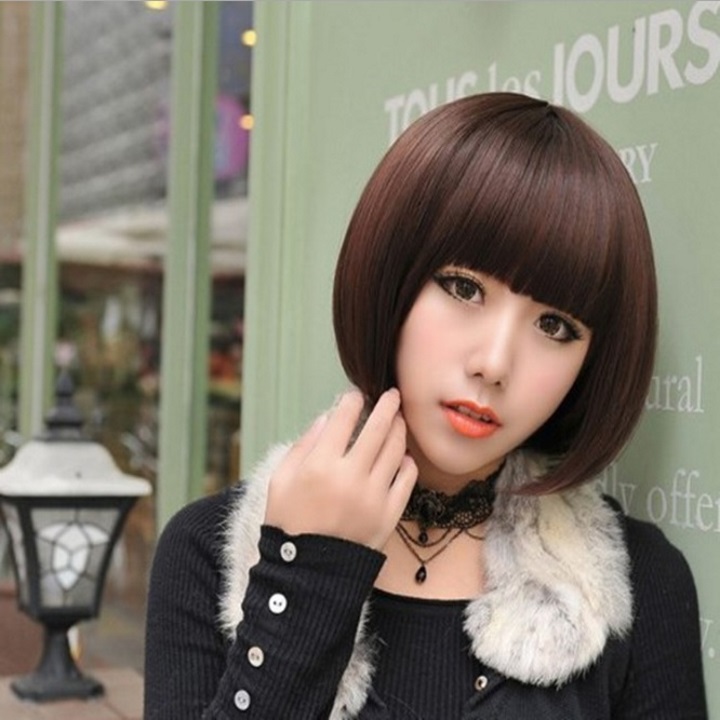 Tóc giả nữ nguyên đầu,tóc giả nữ cao cấp làm bằng tơ mềm mượt như tóc thật (màu nâu,đen,vàng) + tặng kèm lưới