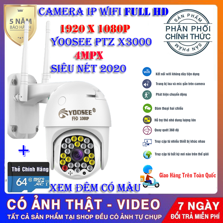 >> BÁO GIÁ (KÈM THẺ CHUYÊN DỤNG LÊN TỚI 64GB,TRỊ GIÁ 399K) CAMERA WIFI TRONG NHÀ VÀ NGOÀI TRỜI YOOSEE S10, 3.0 MPX ,ĐÀM T | Shopee Lazada Sendo Tiki mới nhất 46 (KÈM THẺ CHUYÊN DỤNG 64GB/CÓ GHI ĐÈ)CAMERA IP wifi PTZ X3000,độ phân giải 4.0 Mpx,Xoay 360 độ, chống nước, chống ngược sáng,camera wifi không dây, trong nhà, ngoài trời, siêu nét tích hợp ghi âm, ghi hình, giám sát chuyển động