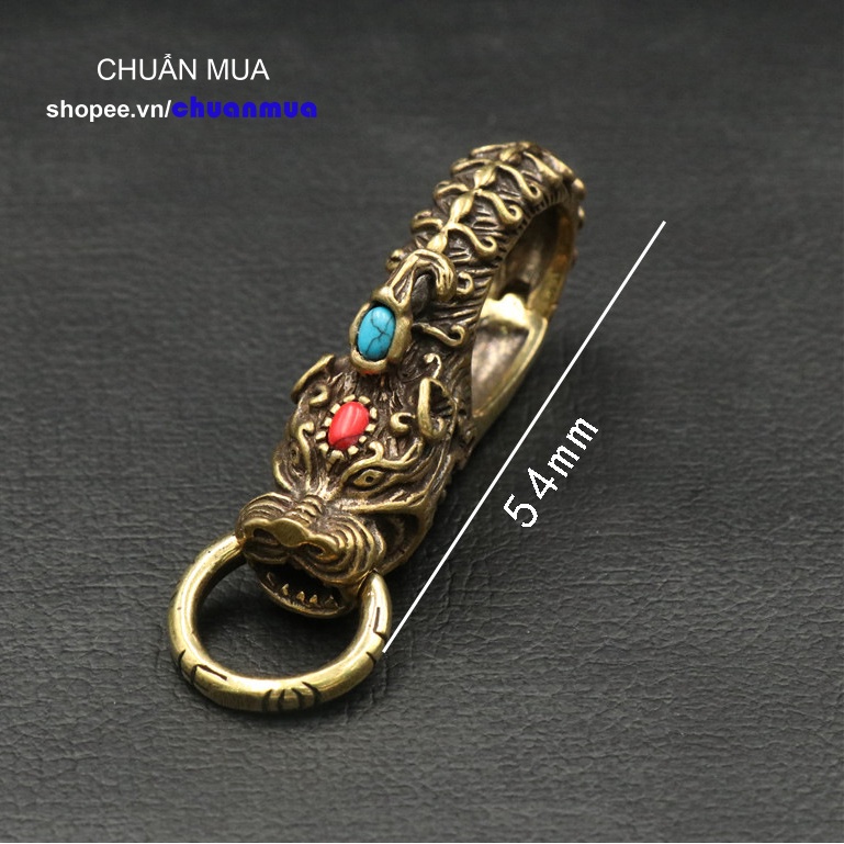 Móc Chìa Khóa Xe Máy Tỳ Hưu Bằng Đồng Phong Thủy (Móc Gắn Chìa Khóa, Móc Thắt Lưng, Carabiner, Tài Lộc, May Mắn,... cmk cmkd )