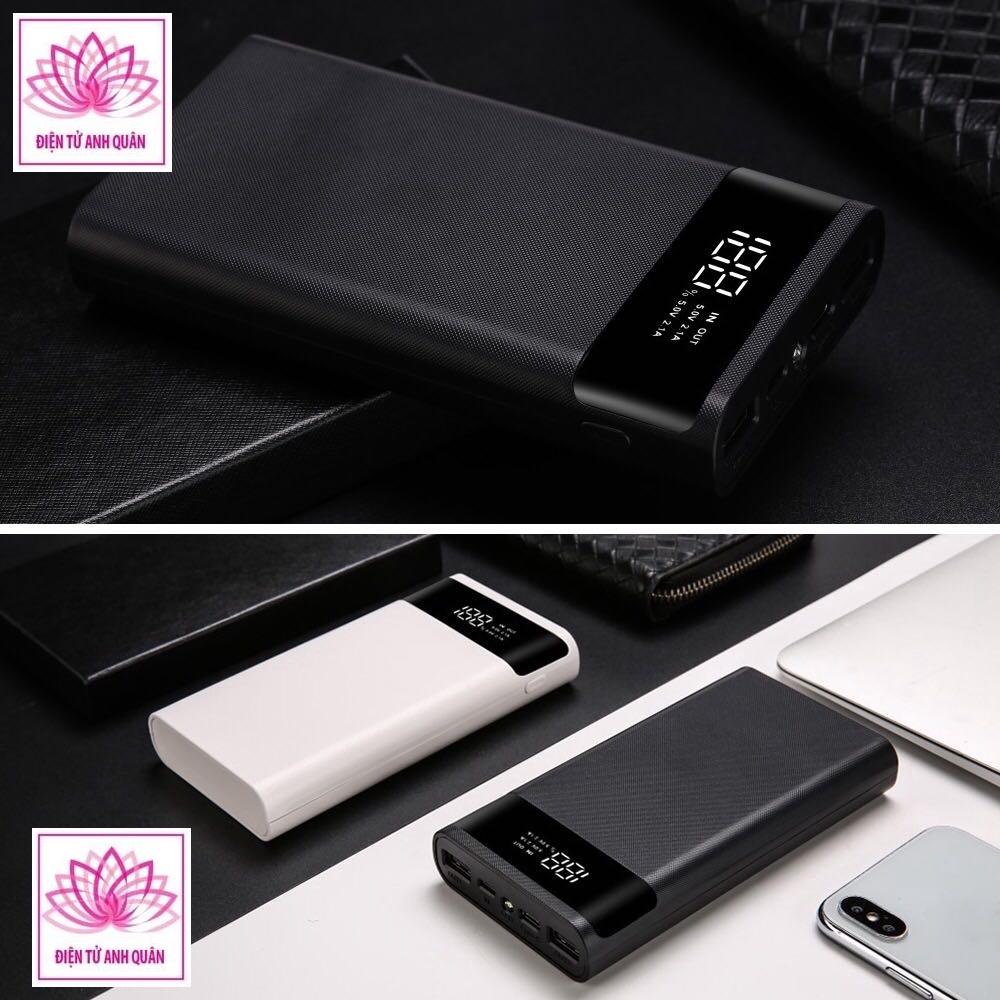 Box sạc dự phòng Type C Micro USB 6 viên 18650.