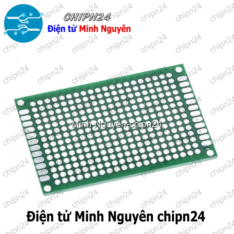 [2 tấm] Testboard 2 mặt Thủy tinh 4x6cm (Board đồng đục lỗ PCB, Testboard cắm hàn) - HH001758