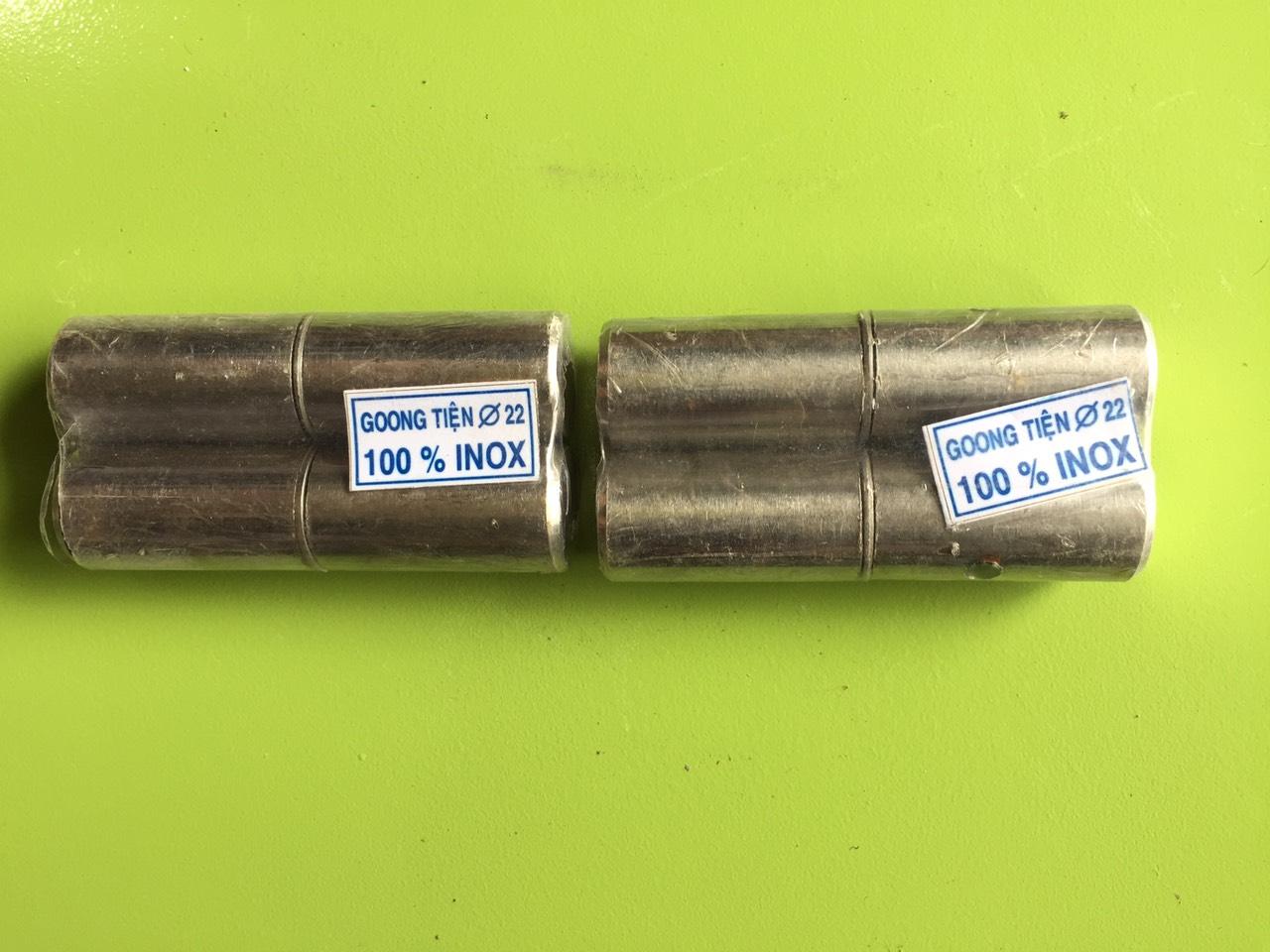 Bản lề cối tiện inox phi 22, bản lề cửa inox chịu lực. bộ 4 bản lề cối  inox