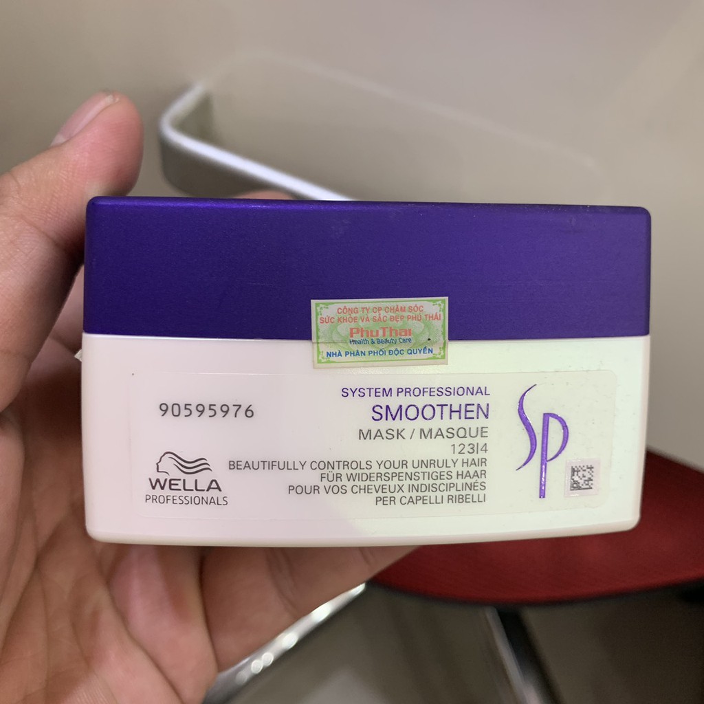 [HCM]Hấp dầu siêu mượt cho tóc thẳng Sp Wella Smoothen Mask 200ml