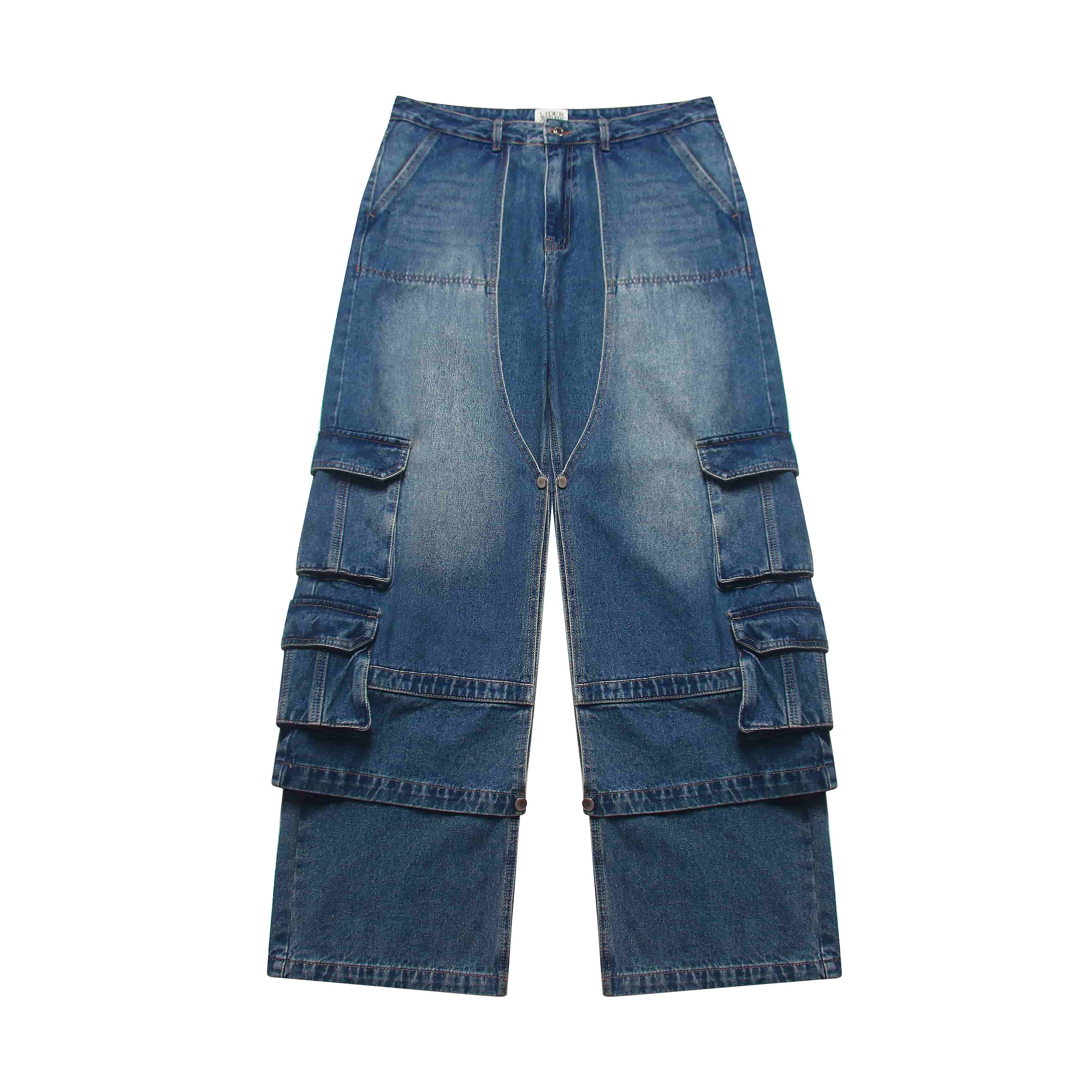 BACCHUS WIDE-LEG CARGO JEANS