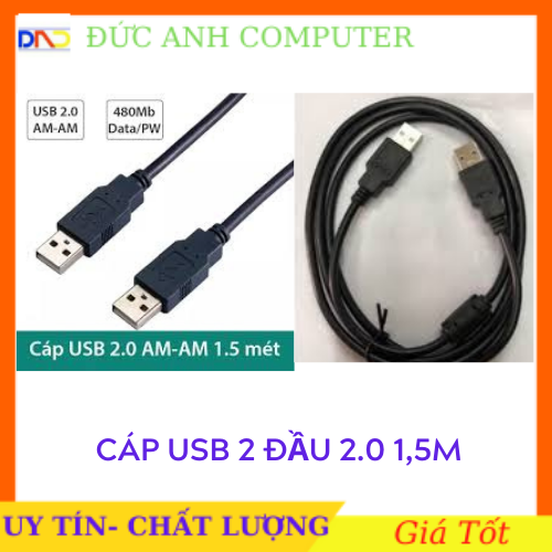 Dây cáp 2 đầu USB - Cáp USB 2 đầu đực chiều dài 1m2 - loại tốt cam kết sản phẩm đúng mô tả chất lượng đảm bảo