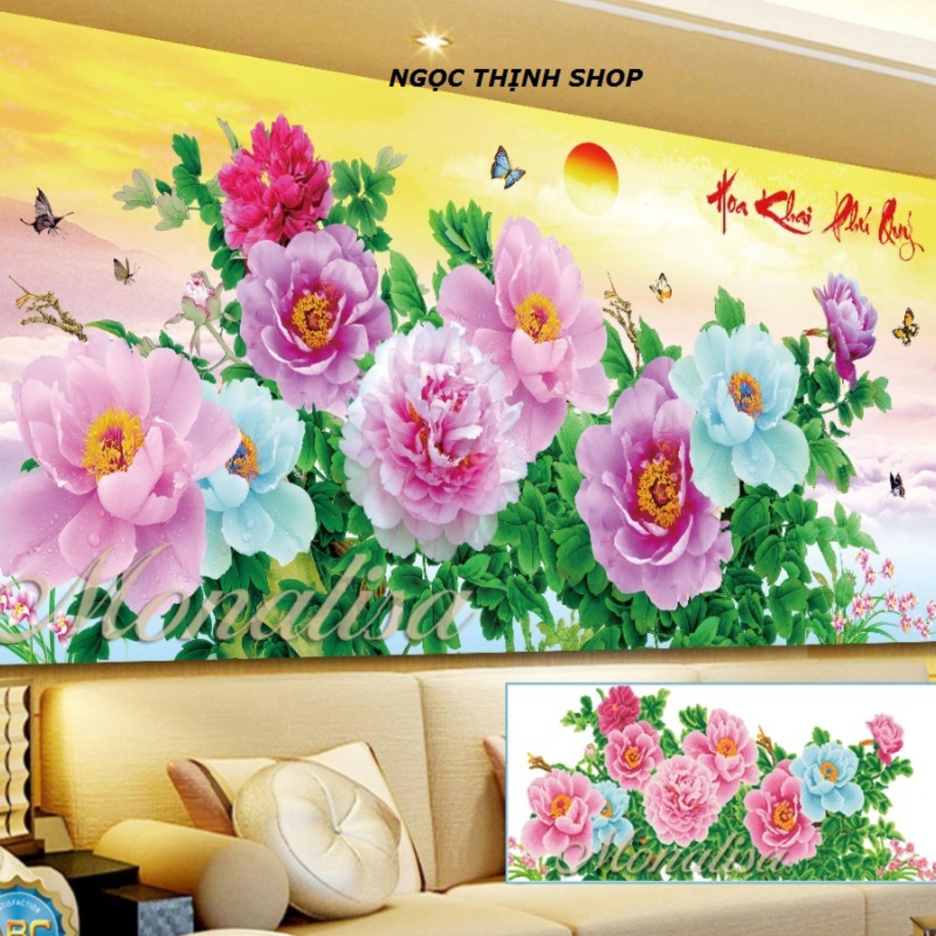 Tranh gắn đá hoa khai phú quý y8221 kt:160x75cm