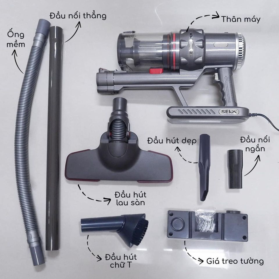 Máy Hút Bụi Cầm Tay SEKA SK-09Max Công Suất 2000W Lực Hút Cực Mạnh