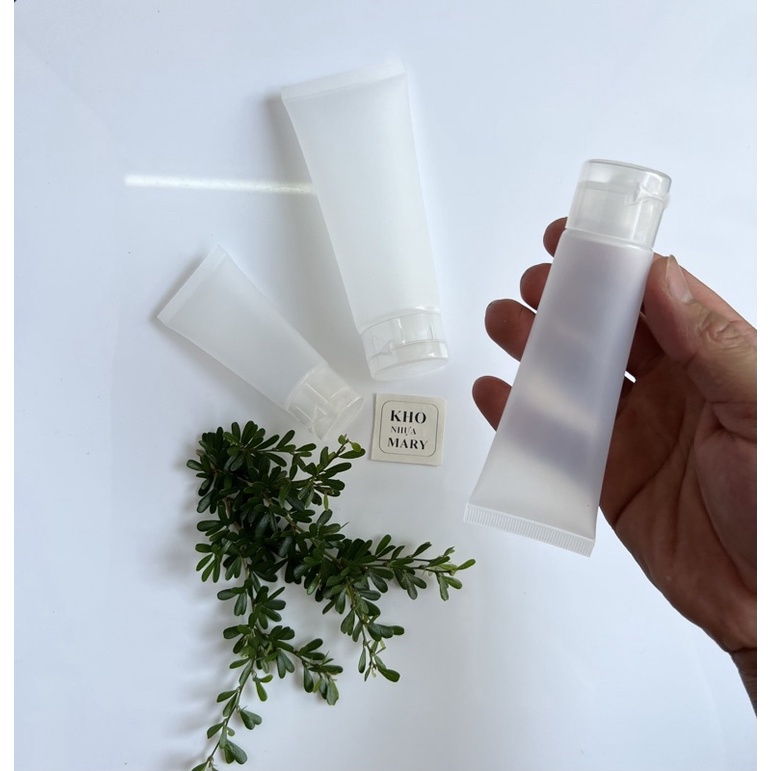 Tuýp nhựa trong mờ chiết mỹ phẩm 30ml / 50ml / 100ml đựng crem - chai nhựa bóp nhỏ giọt nắp bật đựng gel đựng sữa tắm