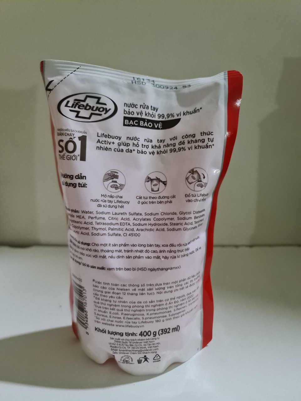 Nước rửa tay Lifebuoy 450g