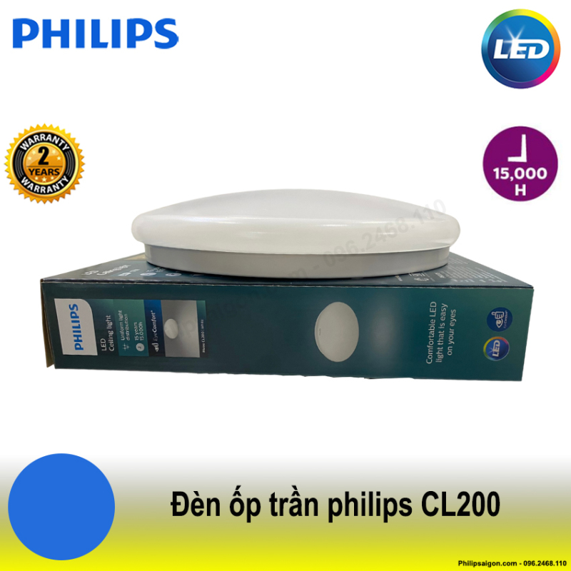 Đèn ốp trần Philips CL200 20W sáng trắng (6500K), kích thước 390x68, công suất 20W - PhilipSaigon