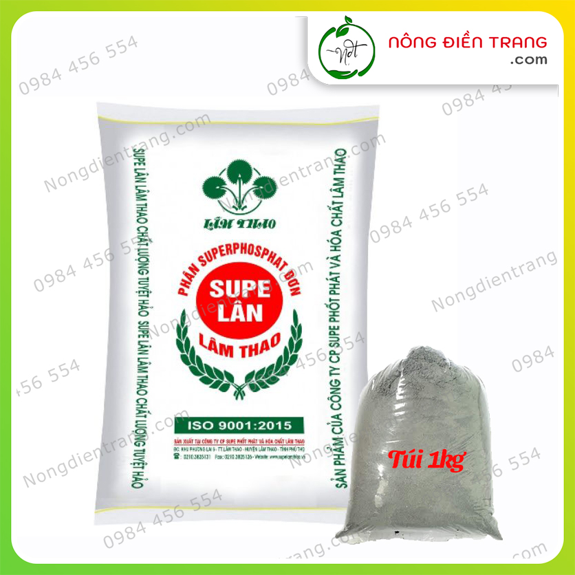 1kg phân bón supe lân lâm thao - vtnn nông điền trang