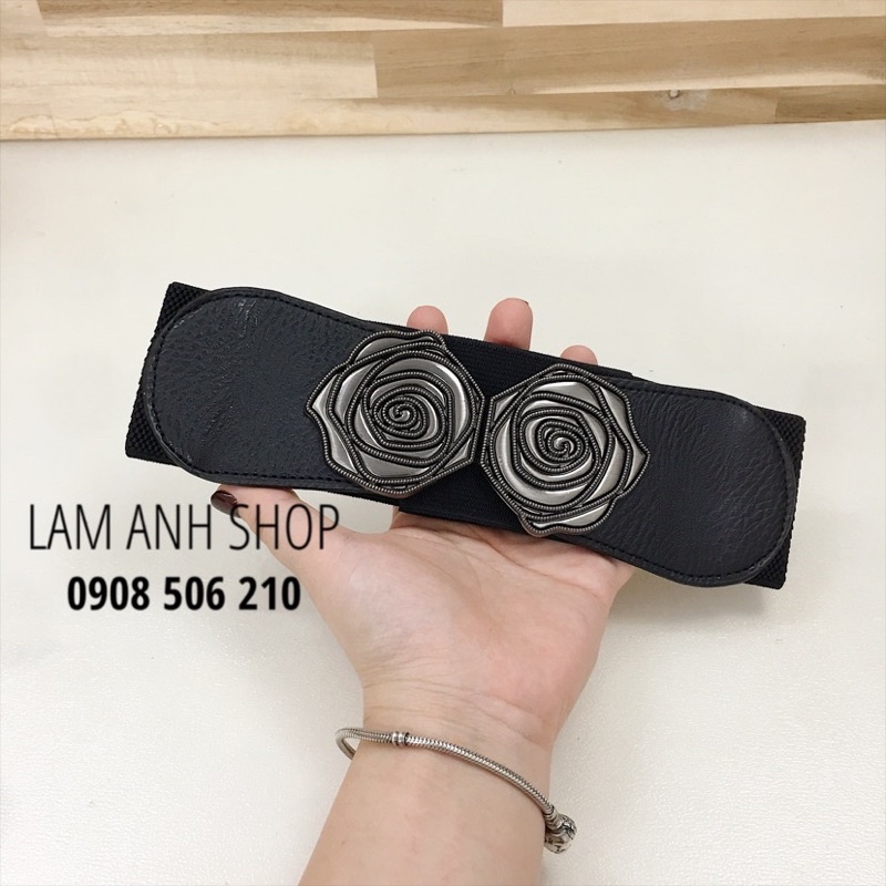 Đai Váy Thun Hoa Hồng Bản 6Cm
