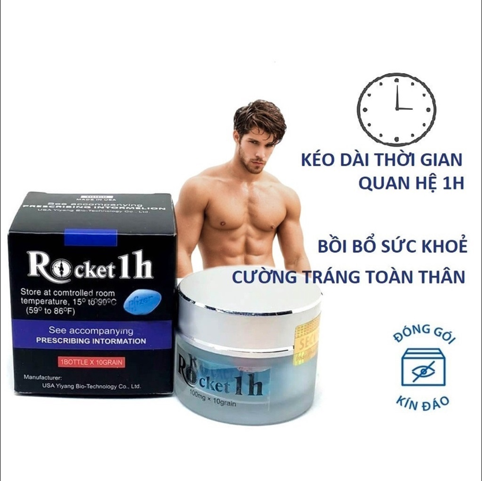 Viên uống rocket 1h hộp/10 viên ( Che tên khi giao hàng )