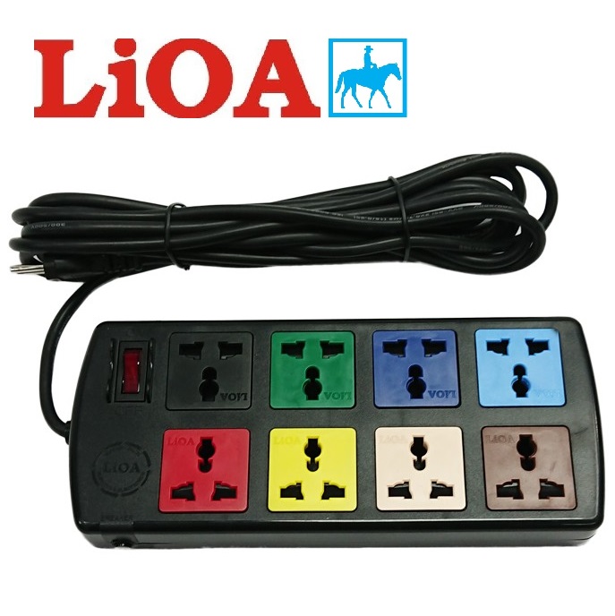 Ổ CẮM ĐIỆN 8 LỔ 3 MÉT 2200W LIOA 8D32N