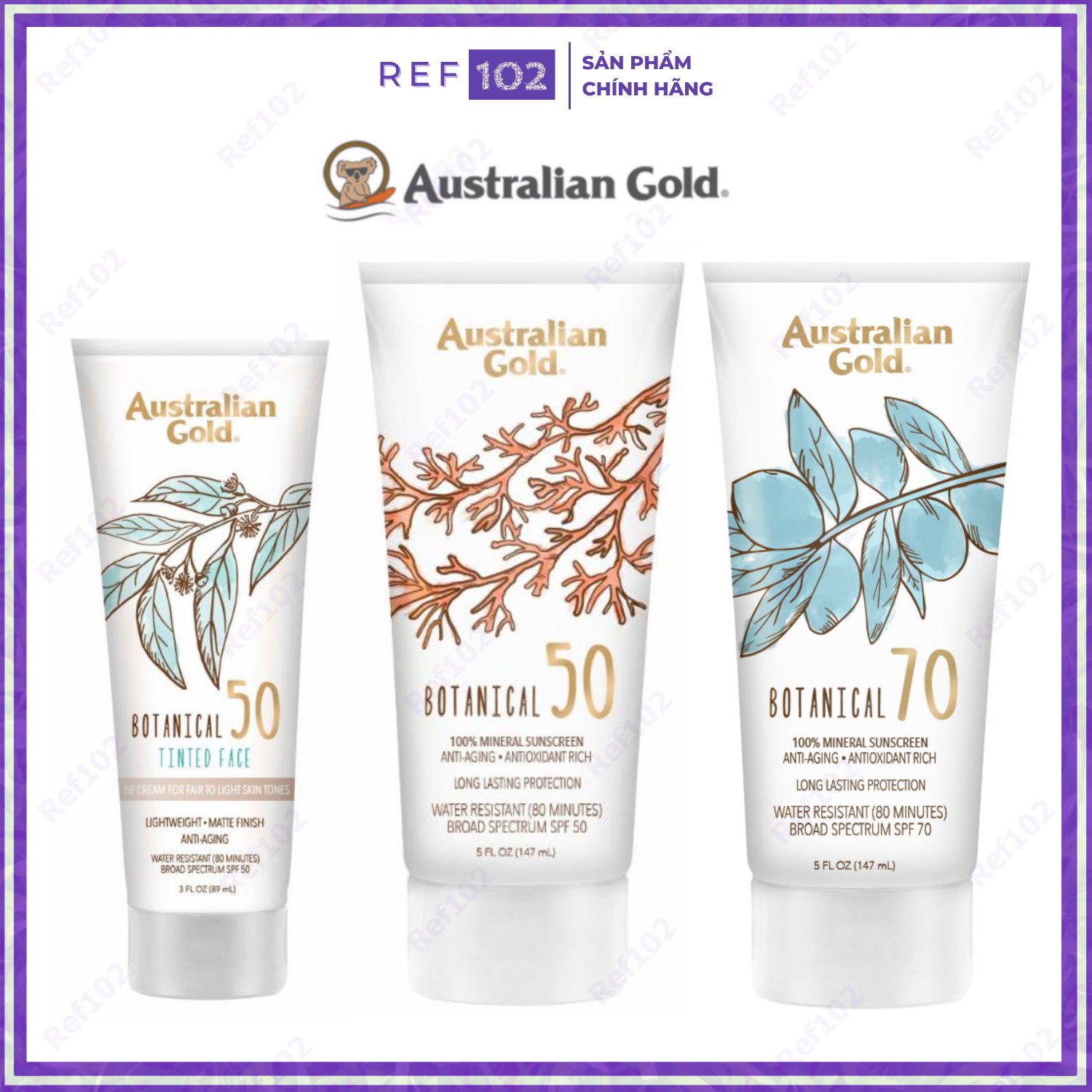 australian gold botanical spf50 tinted face lotion 89 ml