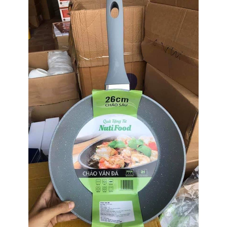 [Hoàn tiền 12%] Chảo chống dính vân đá siêu bền 26cm