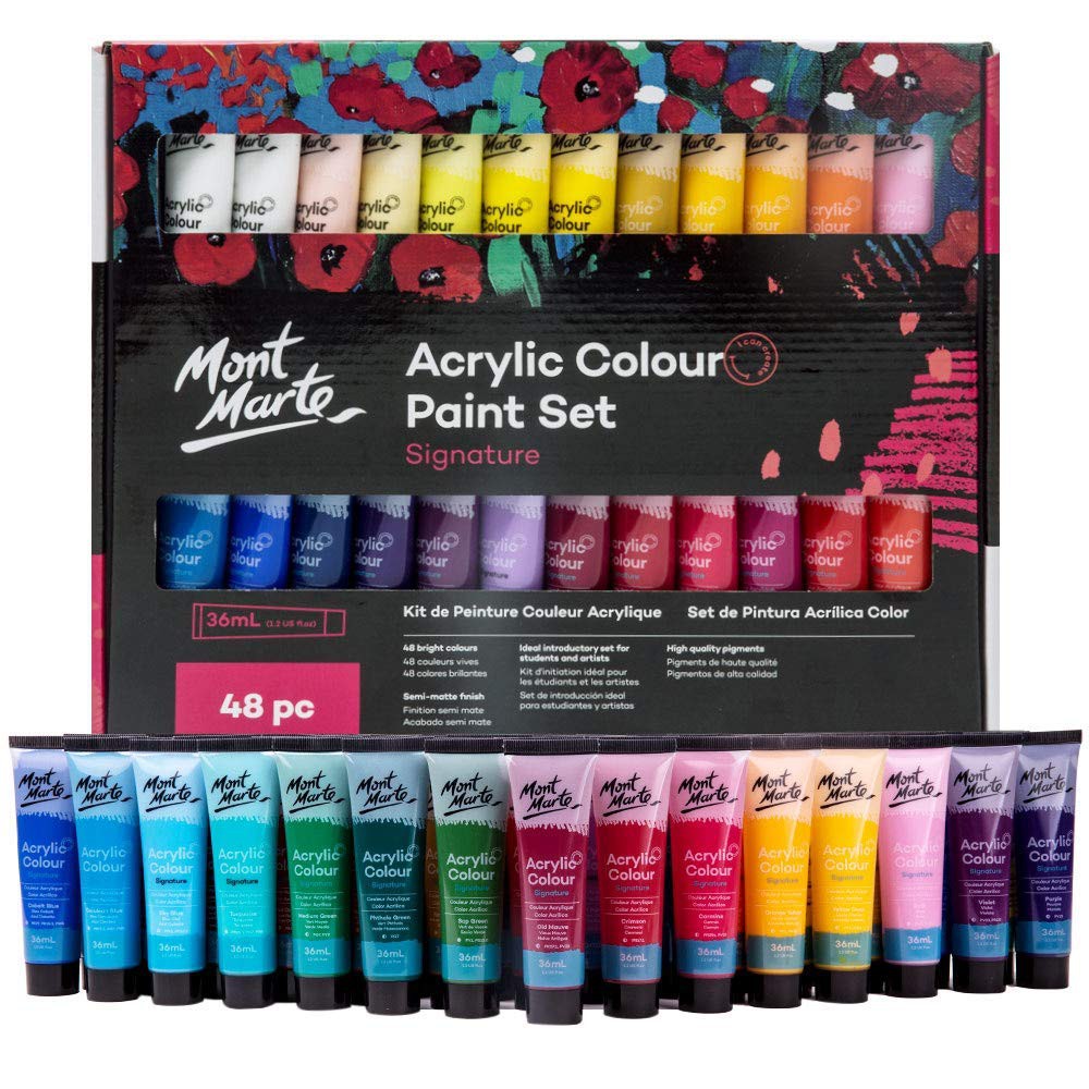 [HCM]Màu Acrylic Mont Marte 36ml 18/24/36/48 Màu