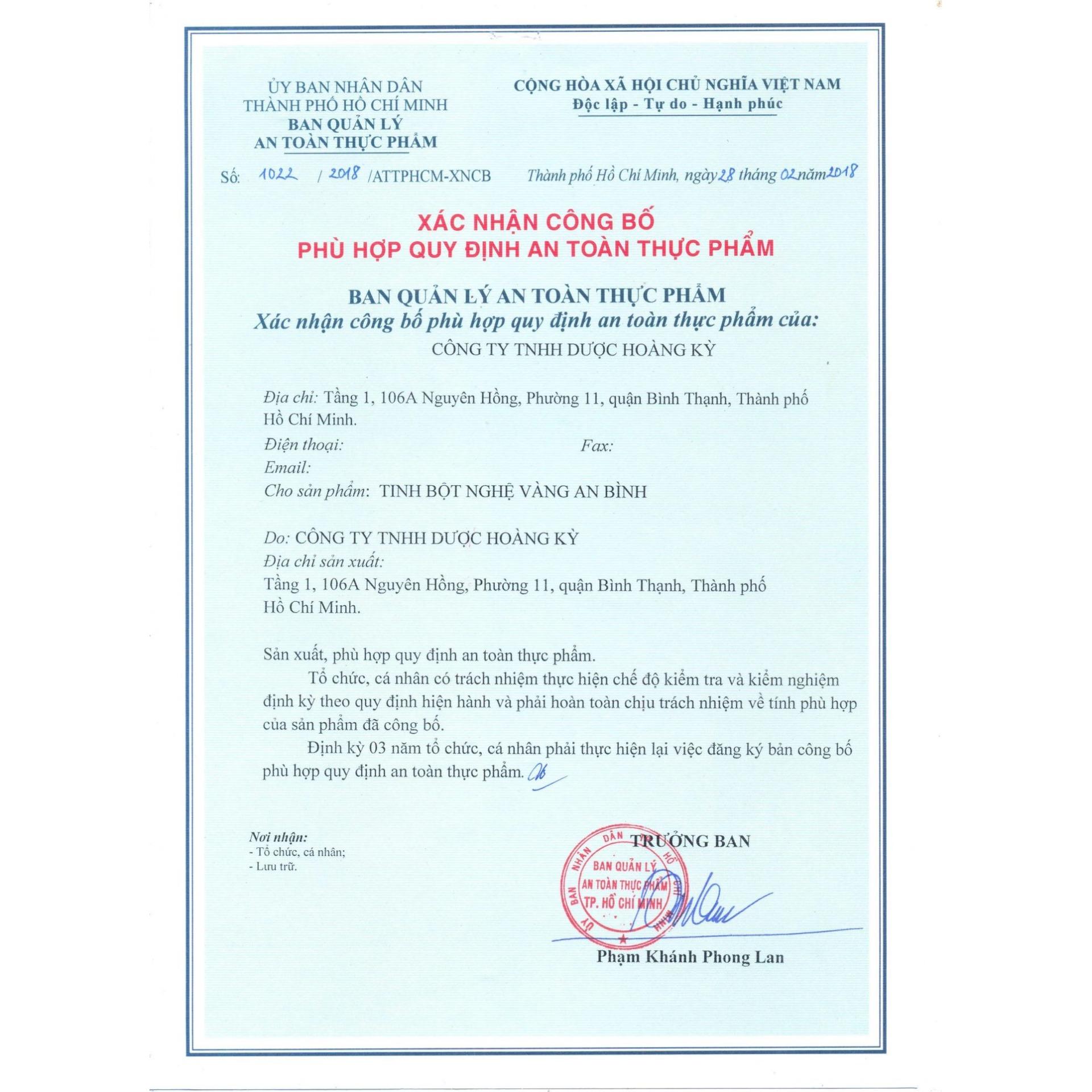[HCM][1kg] Tinh bột nghệ vàng An Bình (2 lon)