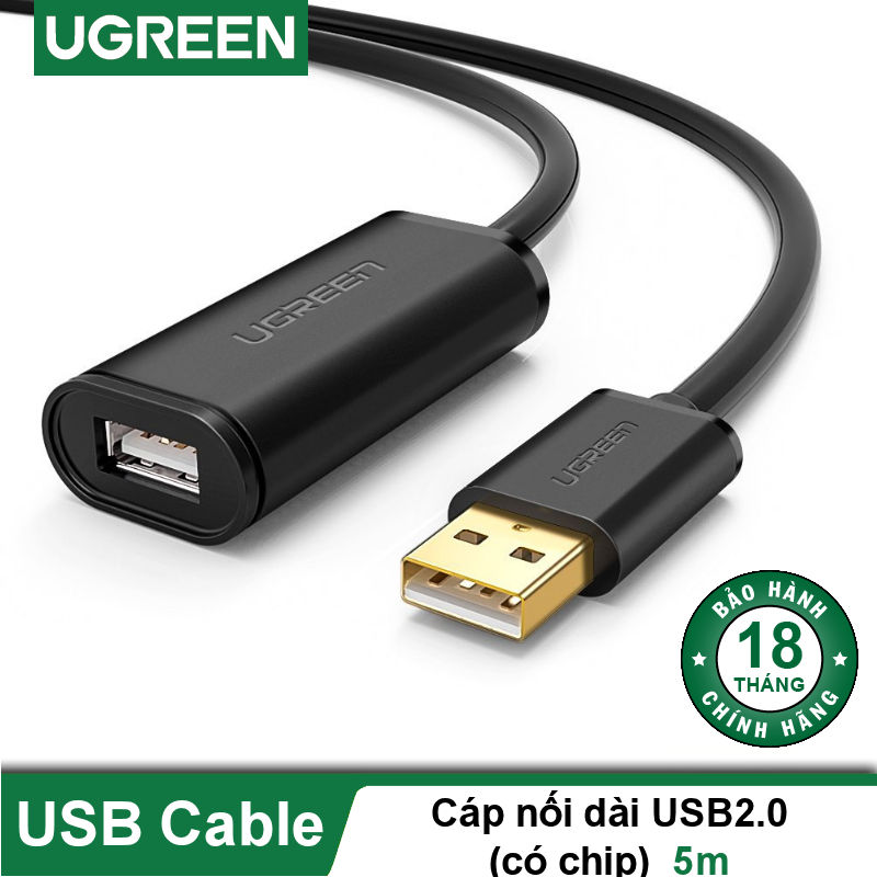 Dây USB 2.0 nối dài Active có CHIP độ dài từ 5-30m UGREEN US121