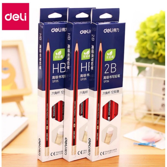 Hộp 12 bút chì hd cao cấp deli