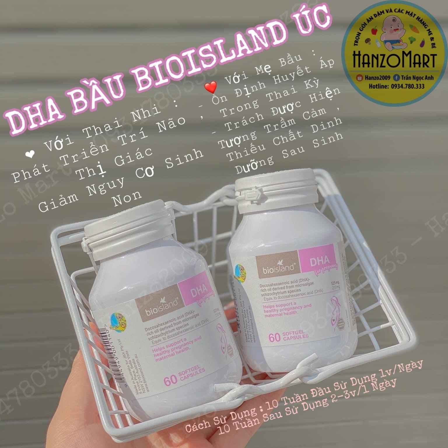 Vitamin Dha Bio Island Cho Bà Bầu 60 Viên [Date 09/2024]