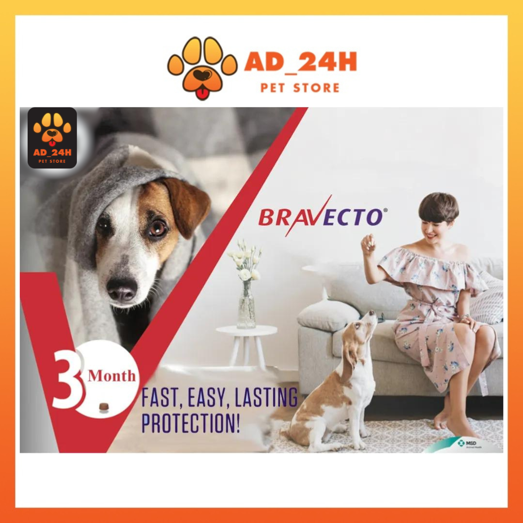 BRAVECTO hết Viêm Da Ghẻ Demodex Ve Rận Chó ( Mẫu Mới )