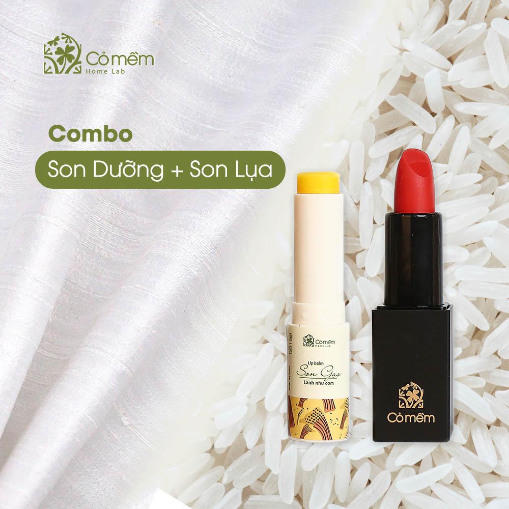 Combo Son dưỡng và Son Lụa Cỏ Mềm