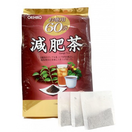 Trà Giảm Mỡ Bụng Genpi Tea Orihiro - Túi 60 gói
