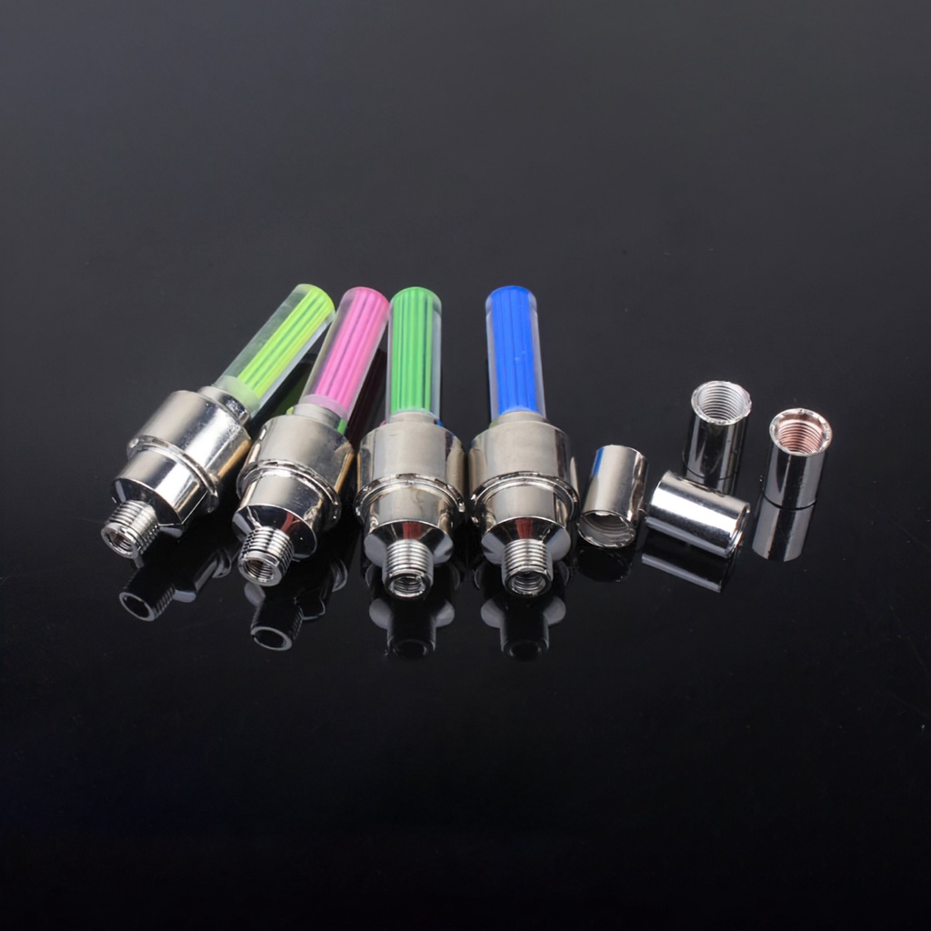 Bộ 2 Đèn Led Gắn Van Xe Hình Trụ Cao Cấp