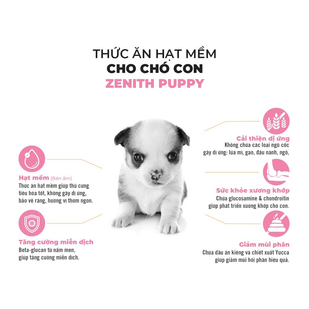 Hạt Mềm Zenith Puppy Cho Chó Con Túi 1,2Kg