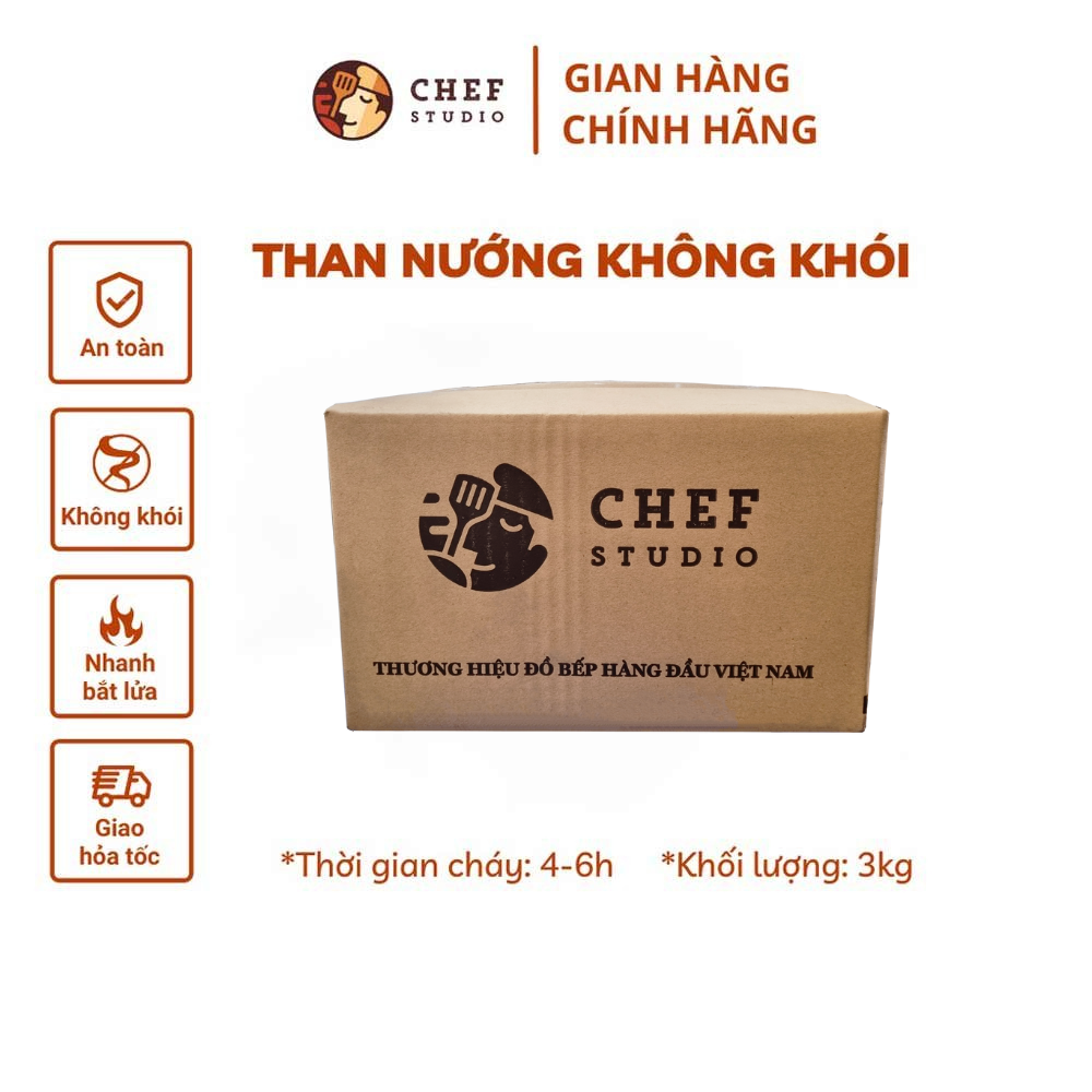 Than nướng BBQ Chefstudio 3kg (thùng)