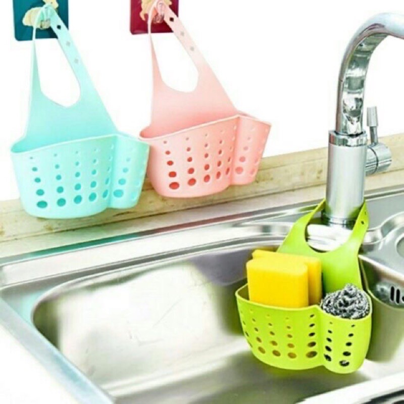 Giỏ silicon cài chậu rửa bát, giỏ đựng giẻ rửa bát
