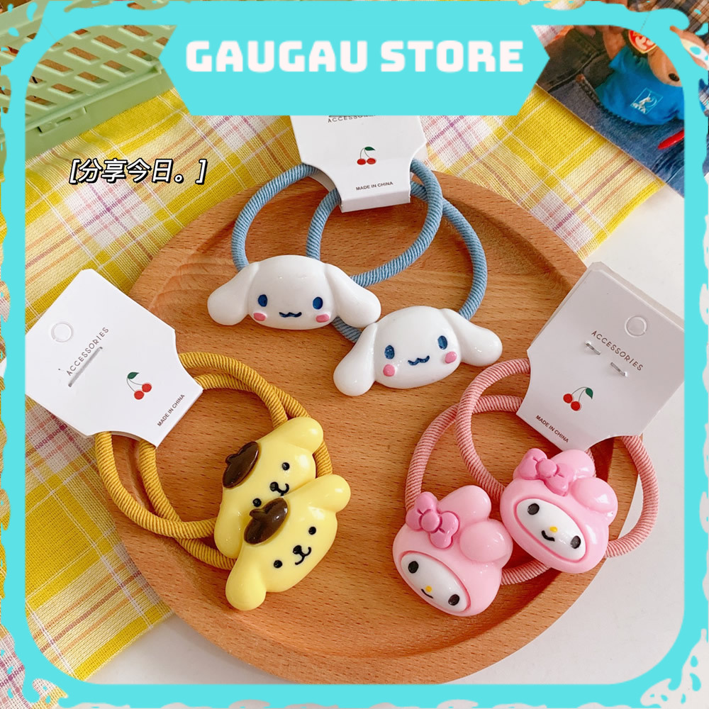 Dây Cột Tóc Co Giãn Tốt Thiết Kế Hình Cún Con Đáng Yêu